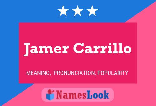 Jamer Carrillo 名字海报