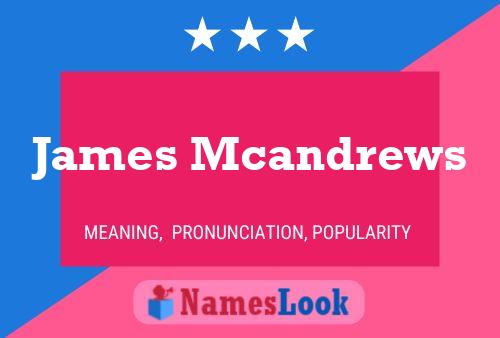 James Mcandrews 名字海报