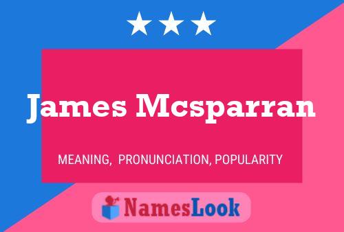 James Mcsparran 名字海报