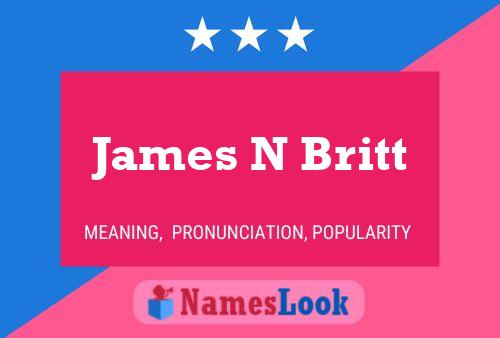 James N Britt 名字海报