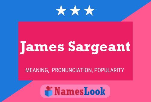 James Sargeant 名字海报