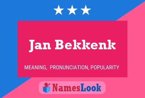 Jan Bekkenk 名字海报