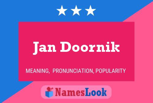 Jan Doornik 名字海报