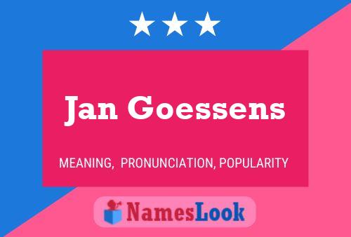 Jan Goessens 名字海报