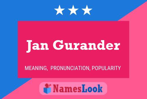 Jan Gurander 名字海报