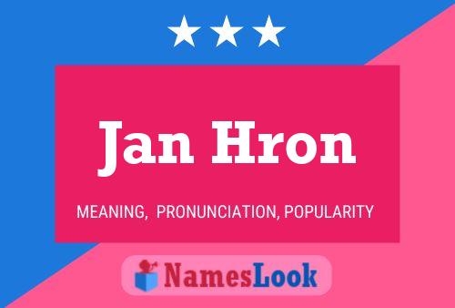 Jan Hron 名字海报