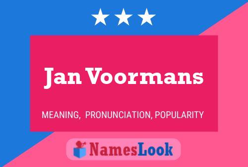 Jan Voormans 名字海报