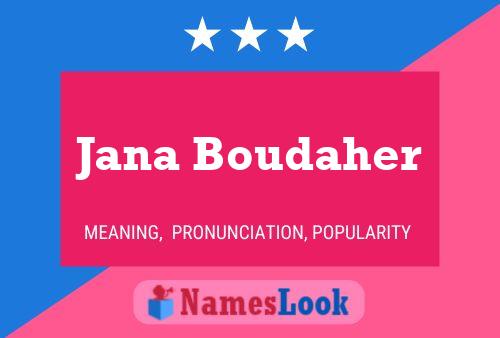 Jana Boudaher 名字海报