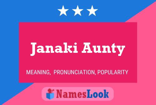 Janaki Aunty 名字海报