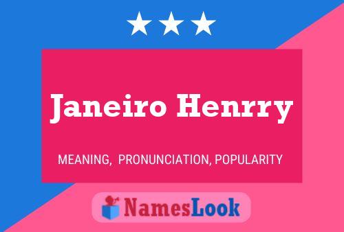 Janeiro Henrry 名字海报