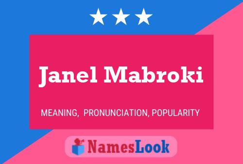 Janel Mabroki 名字海报