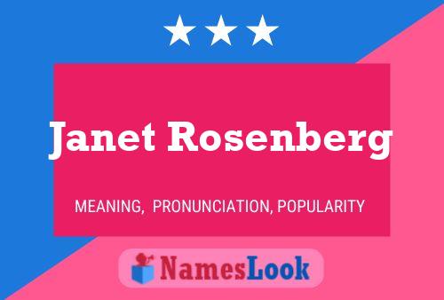 Janet Rosenberg 名字海报