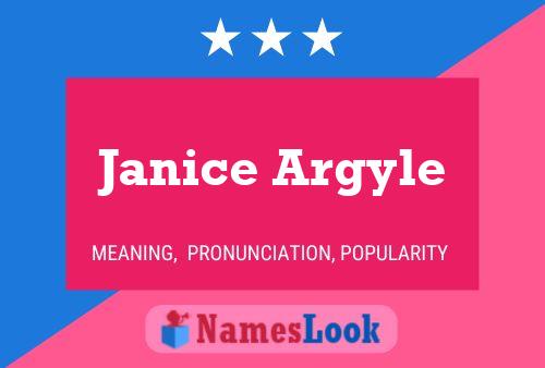 Janice Argyle 名字海报