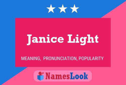 Janice Light 名字海报