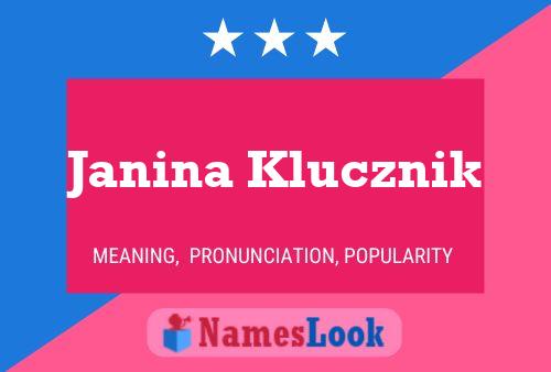 Janina Klucznik 名字海报