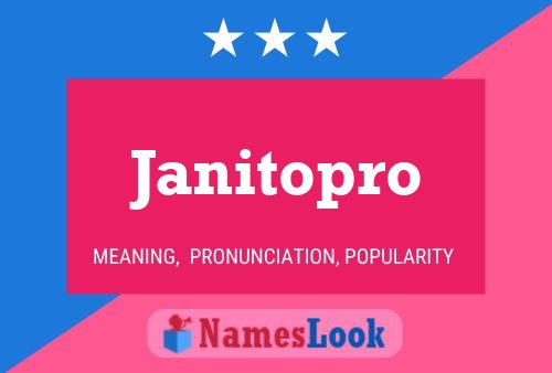 Janitopro 名字海报