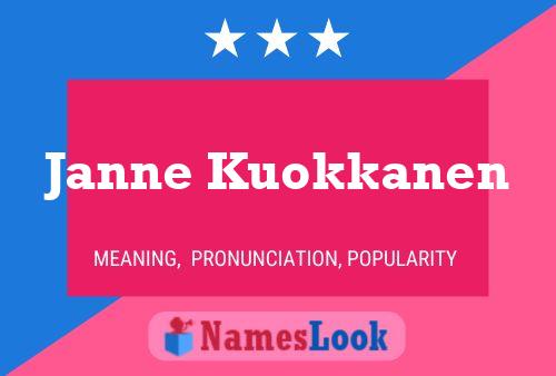 Janne Kuokkanen 名字海报