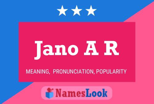 Jano A R 名字海报