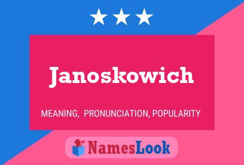 Janoskowich 名字海报