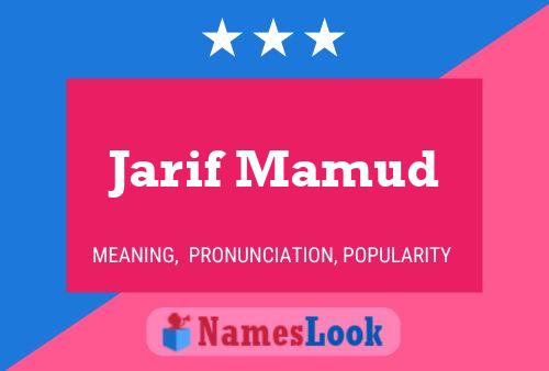 Jarif Mamud 名字海报