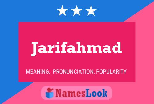 Jarifahmad 名字海报