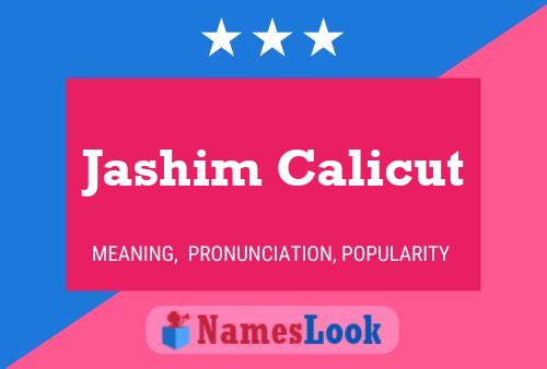 Jashim Calicut 名字海报