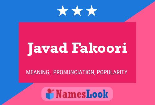 Javad Fakoori 名字海报