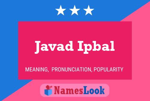 Javad Ipbal 名字海报