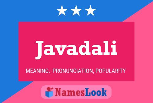 Javadali 名字海报