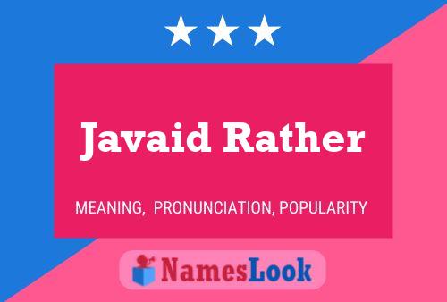 Javaid Rather 名字海报