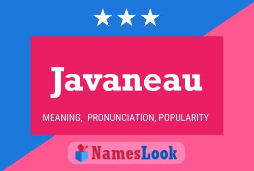 Javaneau 名字海报