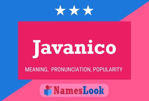 Javanico 名字海报