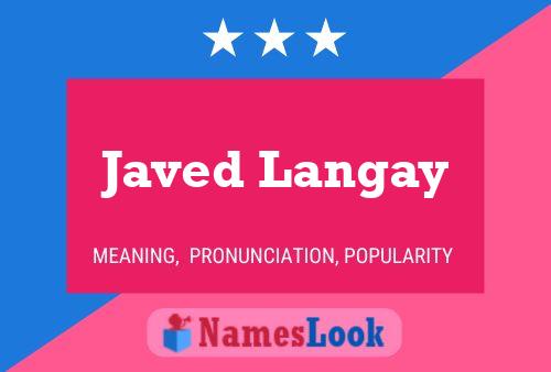 Javed Langay 名字海报