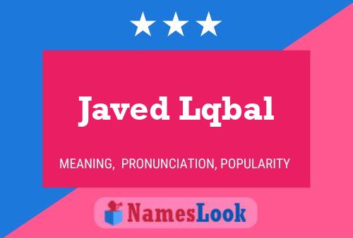 Javed Lqbal 名字海报