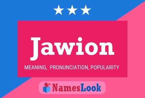 Jawion 名字海报