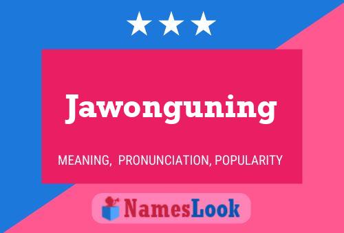 Jawonguning 名字海报