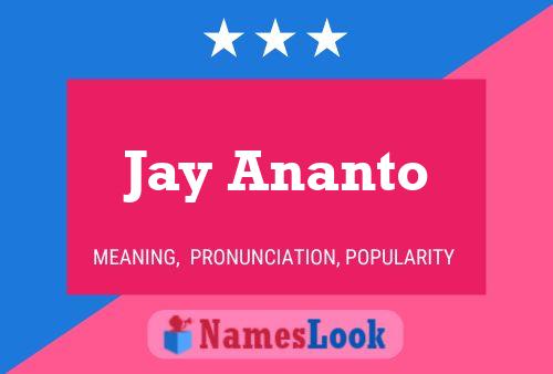 Jay Ananto 名字海报