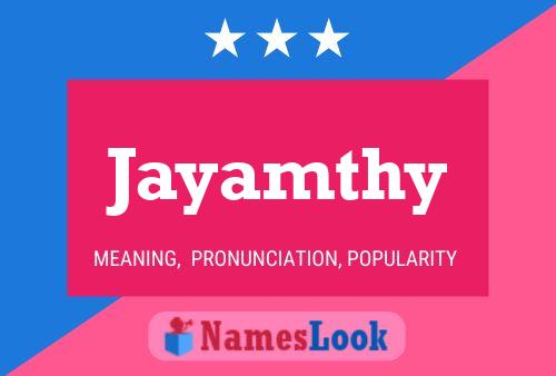 Jayamthy 名字海报