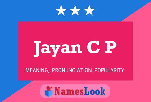 Jayan C P 名字海报