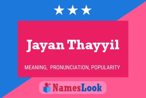 Jayan Thayyil 名字海报