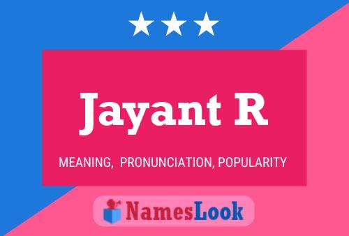 Jayant R 名字海报