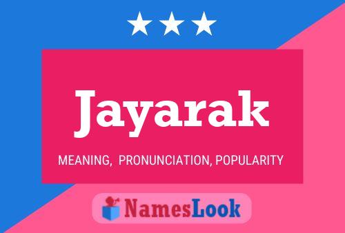 Jayarak 名字海报