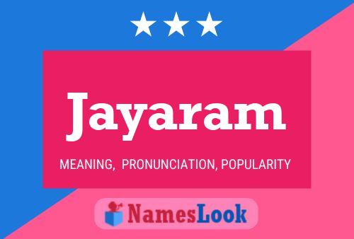 Jayaram 名字海报