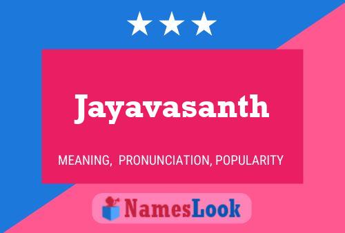 Jayavasanth 名字海报