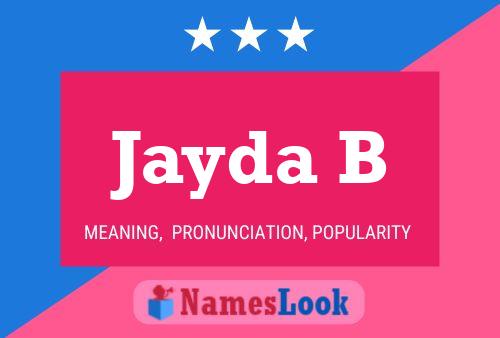 Jayda B 名字海报