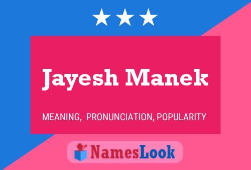 Jayesh Manek 名字海报