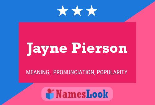 Jayne Pierson 名字海报