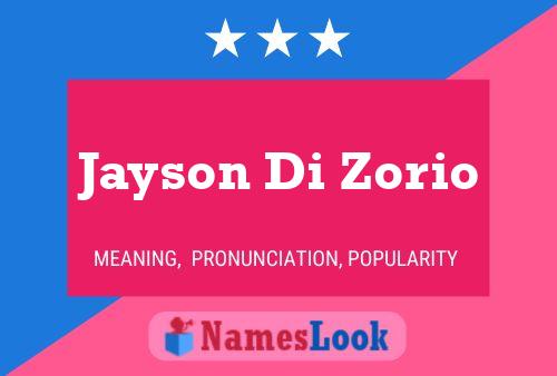 Jayson Di Zorio 名字海报