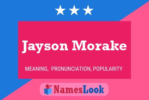 Jayson Morake 名字海报