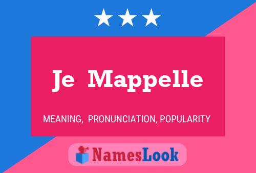 Je  Mappelle 名字海报